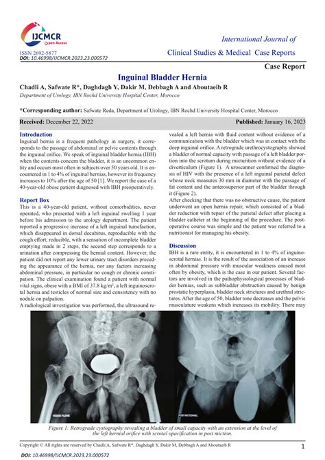 Pdf Inguinal Bladder Hernia