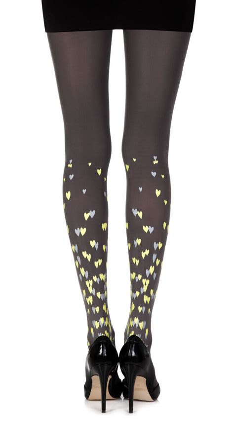 Heart Print Tights Bedtime 𓆩♡𓆪 Flirt