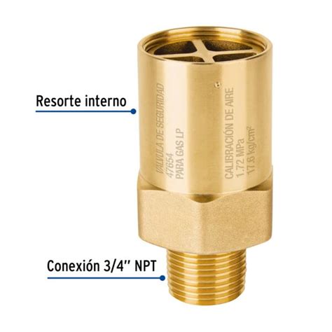 Válvula externa de seguridad para tanque estacionario 3 4