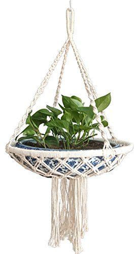 Macrame Fiber Arts Macram Hanger Pot Green Water Etna Pe