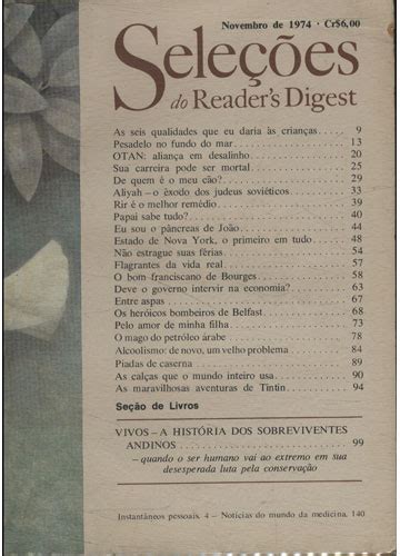 Sebo Do Messias Revista Sele Es Do Reader S Digest Ano Novembro