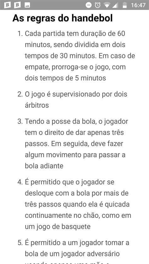 QUAIS SÃO AS REGRAS DO HANDEBOL