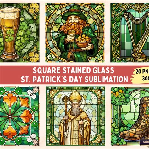 St Patrick Stained Glass Patterns Etsy