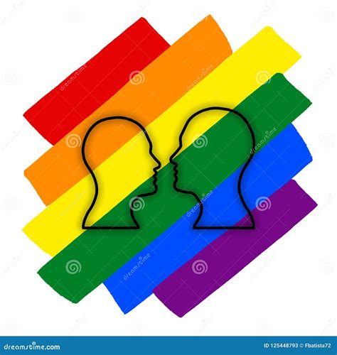 Homosexuelle Paare Des Regenbogens Pride Die Flagge Die Das Symbol