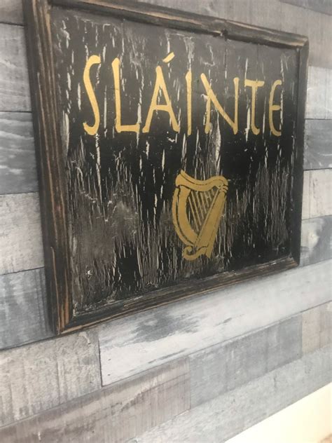 Slainte Irish Pub Sign Vintage Pub Sign Rustic Pub Sign Irish Signs