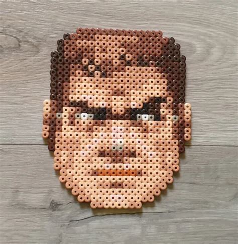 DOOM CLASSIC DOOMGUY Face Bead Art Pixel Sprite Perler Hama Nabbi Beads