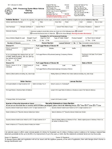 Fillable Online Motor Vehicles Fees Fines And Penalties Fax Email