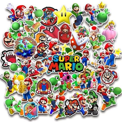 Set Stickers Calcomanias Super Mario Bros Set Env O Gratis