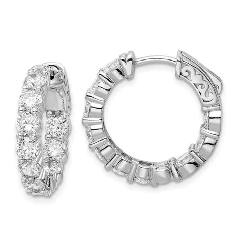 Aa Jewels Solid 925 Sterling Silver Cz Cubic Zirconia Inside Out