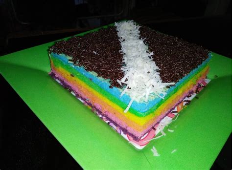 Resep Cake Brownies Pelangi Warna Warni Resepkuekomplitcom