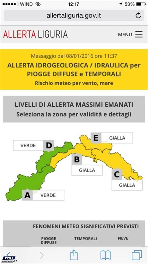 Allerta Meteo In Liguria Livello Giallo Youreporter