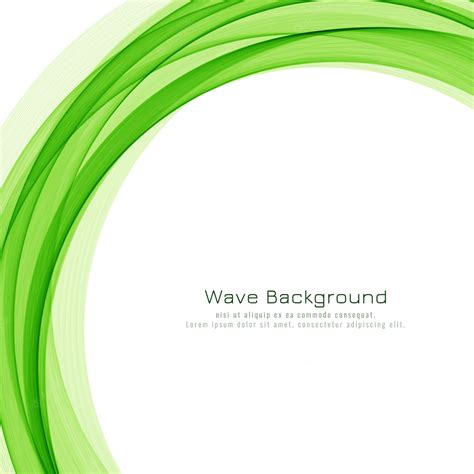 Fondo Elegante Abstracto De La Onda Verde Vector Gratis