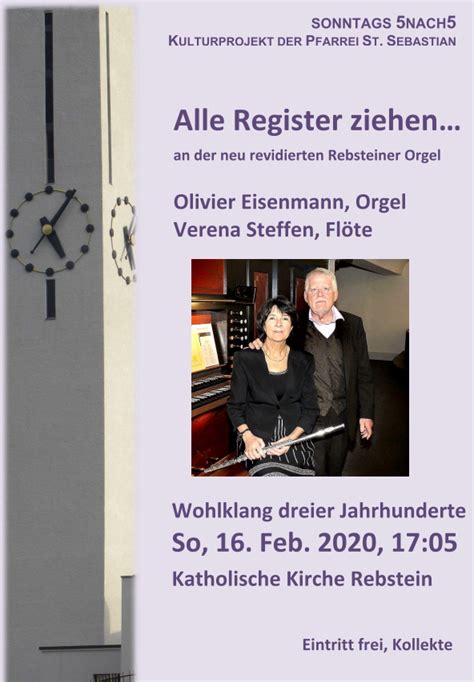 Alle Register Ziehen Katholische Kirchgemeinde Rebstein