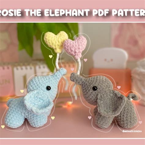 Elephant Crochet Etsy