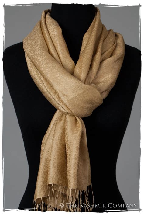 The Wonderful Life Gold Silk Shawlscarf — Seasons By The Kashmir Company