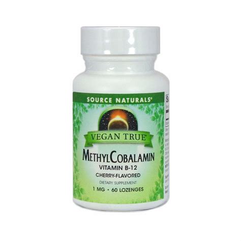 Source Naturals Vegan True Methylcobalamin Vitamin B 12 60 Count