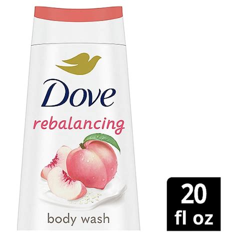 Dove Rebalancing White Peach And Rice Milk Body Wash 20 Fl Oz Shoprite