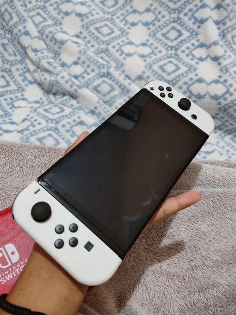 Nintendo Switch Oled White Joycons Video Gaming Video Game Consoles