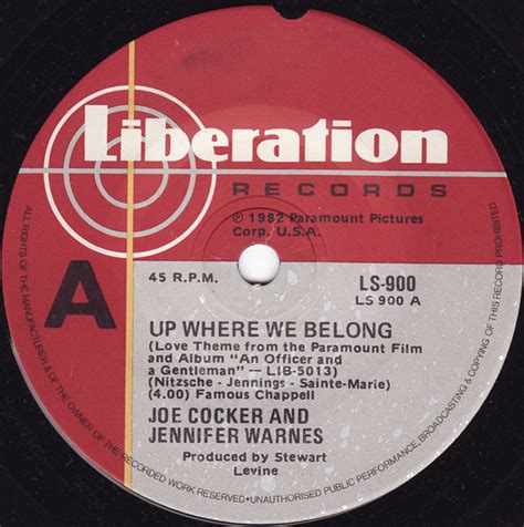 Joe Cocker And Jennifer Warnes – Up Where We Belong (1982, Vinyl) - Discogs