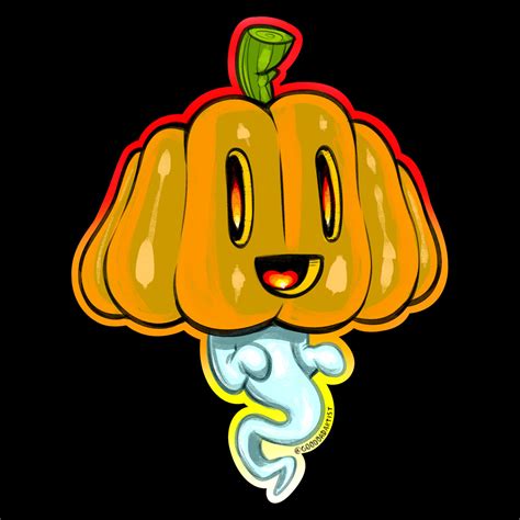 Pumpkin Ghost by GoodBadArtist on DeviantArt