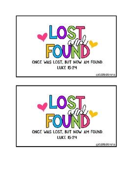 Lost And Found Sign Printable