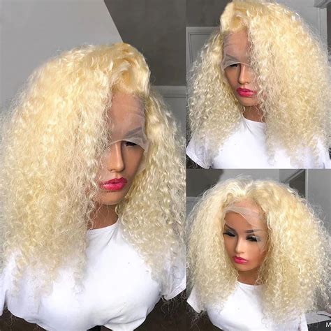 Rosabeauty 13x4 HD 613 Honey Blonde Curly Lace Frontal Human Hair Wigs