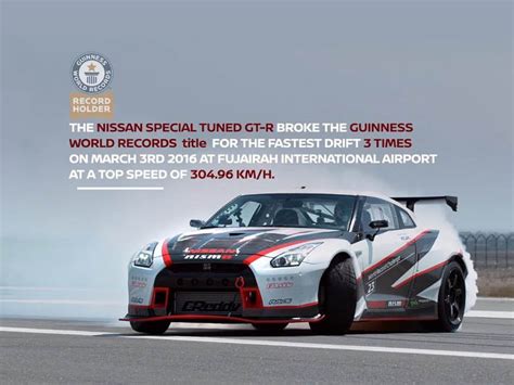 Nissan GT R Breaks Record For The Worlds Fastest Drift In UAE