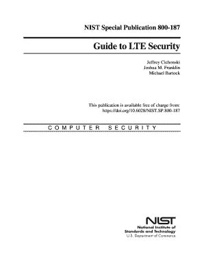 Fillable Online Nvlpubs Nist Guide To Lte Security Fax Email Print