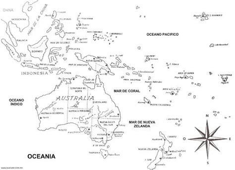 Colegio Oxford - Secundaria: Mapas geográficos | Mapa de oceania ...