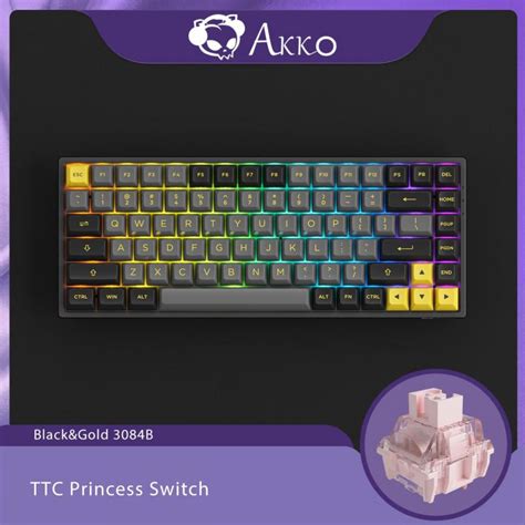 Buy Akko B Plus Black Gold Rgb Hot Swap Wireless Mechanical Gaming