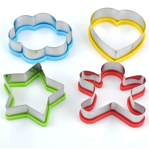 4pcsset Biscuits Mold Christmas Cookie Cutter Stainless Steel