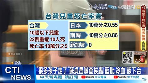 【每日必看】很多孩子走了蘇貞昌喊查挨轟藍批冷血該下台 Ctinews Ctihealthyme 20220530 Youtube