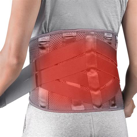 Hongjing Heated Lower Back Brace For Back Pain Relief Back Belt With