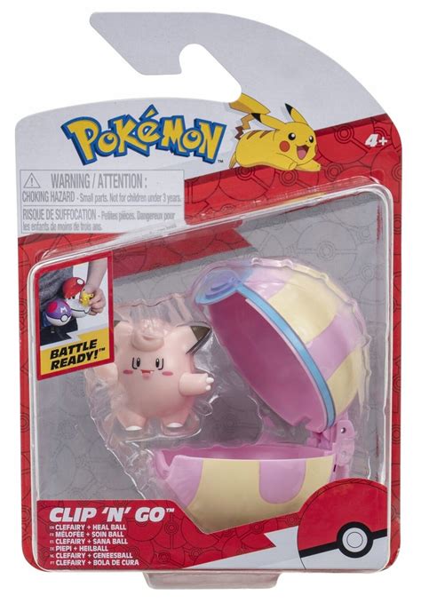 POKEMON Clip N Go Pokeball Figurka Clefairy 13345163631