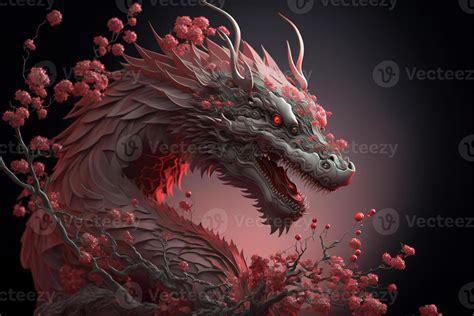 Chinese dragon fantasy background, Asian and Eastern mythological ...