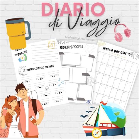 Diario Di Viaggio Di Coppia Da Compilare Pdf E Digitale Travel