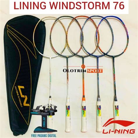 Jual Raket Badminton LINING WINDSTORM 76 5u Original Shopee Indonesia