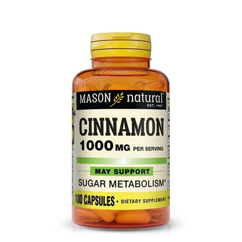 Mason Natural Cinnamon 1000 Mg Heart Circulatory And Blood Sugar