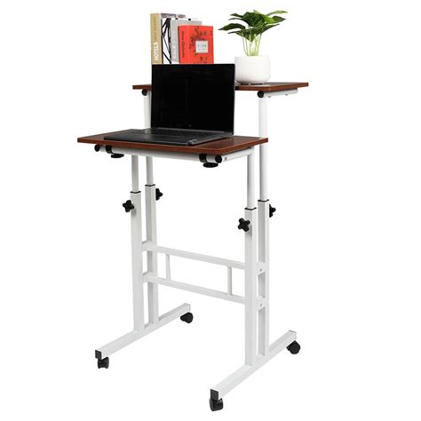 60 X 54 X 70cm Standing Lift Computer Desk White