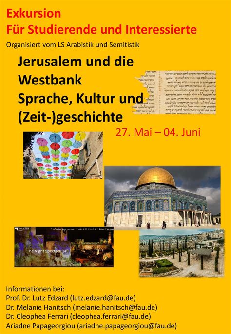 Plakat Exkursion 2023 Lehrstuhl für Orientalische Philologie und