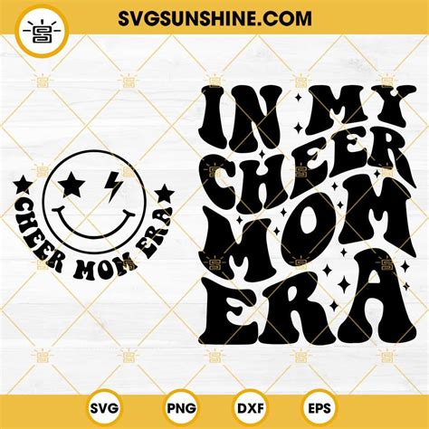 In My Cheer Mom Era SVG Smiley Face Cheer Mom SVG Cheerleading SVG