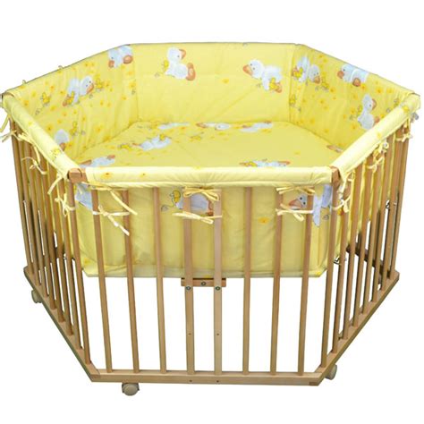 Deluxe Wooden Playpen Hexagonal Baby Playpen with Padded Mat Brand New ...