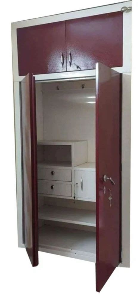 2 Door With Locker Maroon Stainless Steel Almirah 5 Shelves At Rs 650