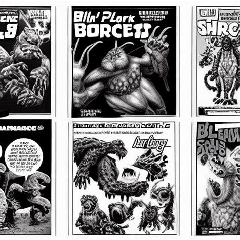 Critters Comic Book Cover Black And White · Creative Fabrica