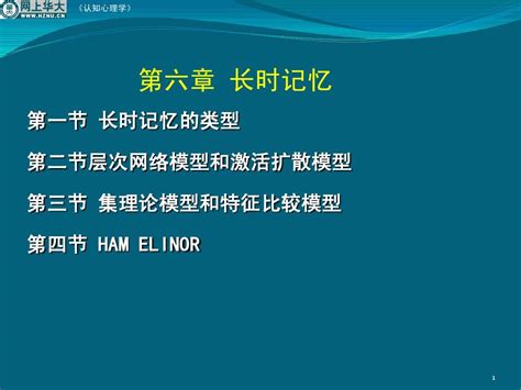 06认知心理学长时记忆中知识组织 Word文档在线阅读与下载 无忧文档