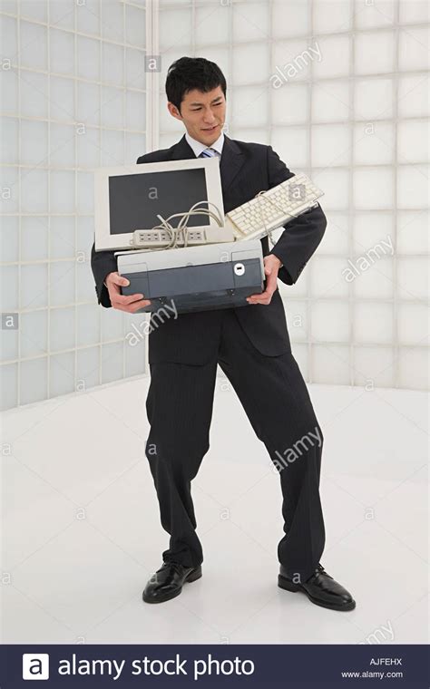 Businessman Carrying Computer Stock Photo Royalty Free Image 14722165