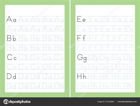 Abc Abeceda Písmen Trasování List Písmeny Abecedy Základní Psaní Praxi