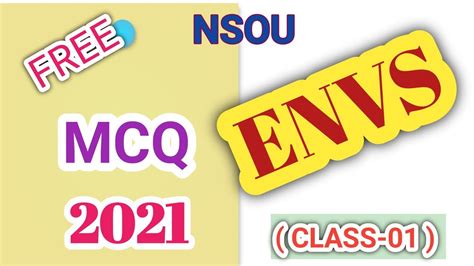 NSOU BDP ENVS Mcq Answer 2021 Nsou Bdp 1st Year Envs Mcq Answer Envs