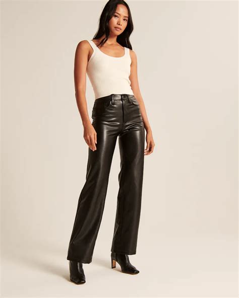 Abercrombie Vegan Leather S Relaxed Pants