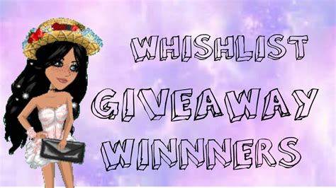 Wishlist Giveaway Winnersmspricegurl Msp Youtube